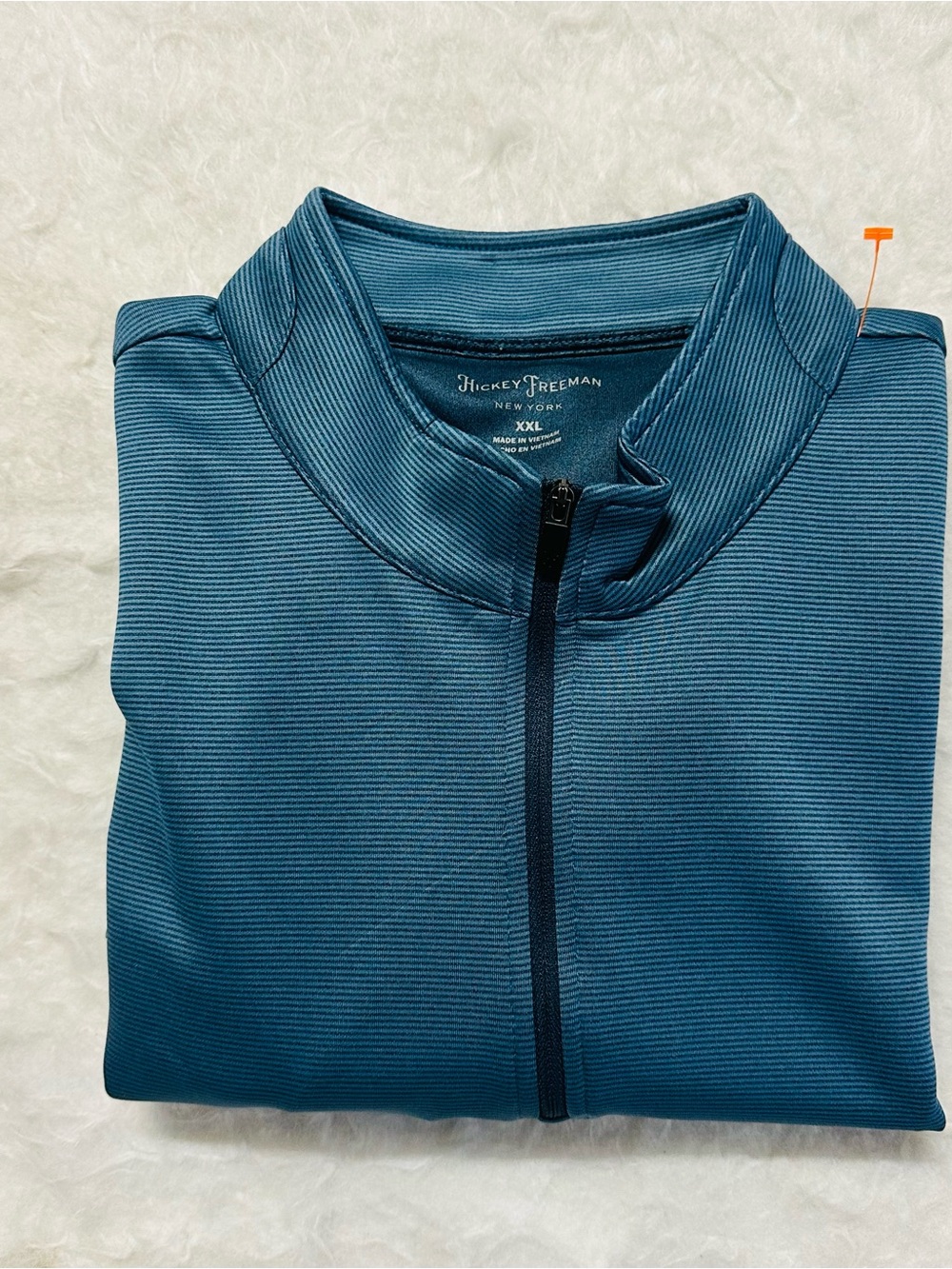 Hickey Freeman Teal Crewneck Knit Top